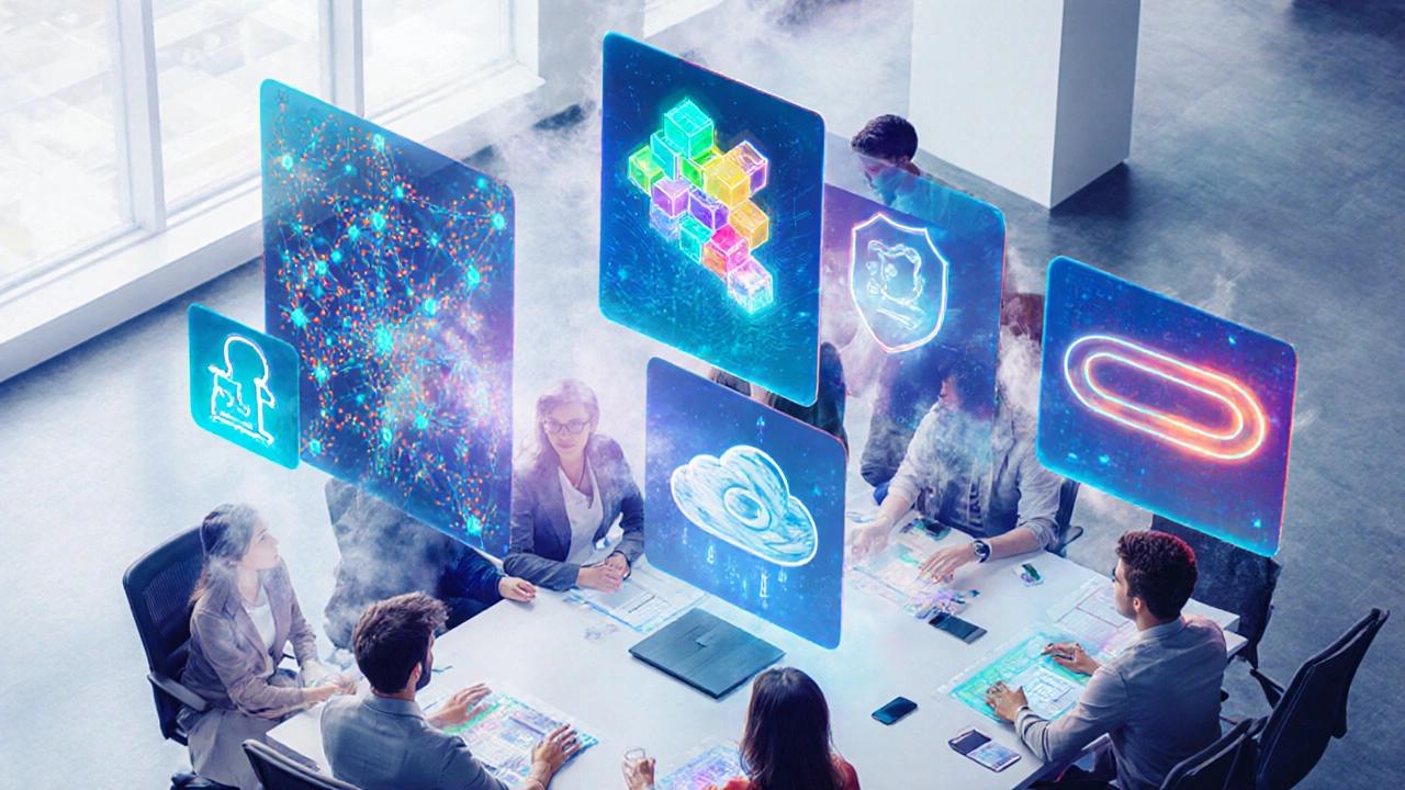 Конференция с голограммами IoT, Big Data, AI, облака, кибербезопасности и блокчейна.