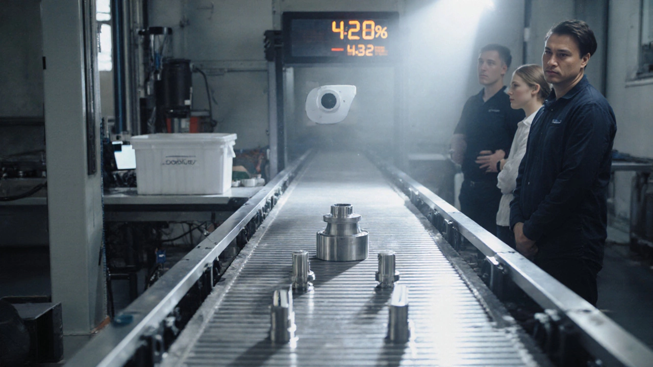 ИИ-камеры проверяют детали на конвейере, отбраковывая бракованные изделия на заводе в Тольятти.