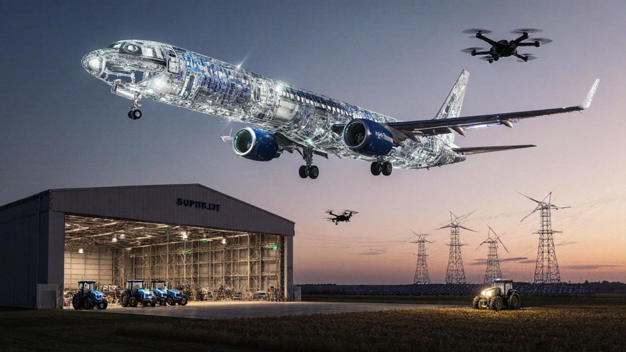 Сборка нового регионального самолёта Superjet New с использованием лазерной сварки и 3D-печати