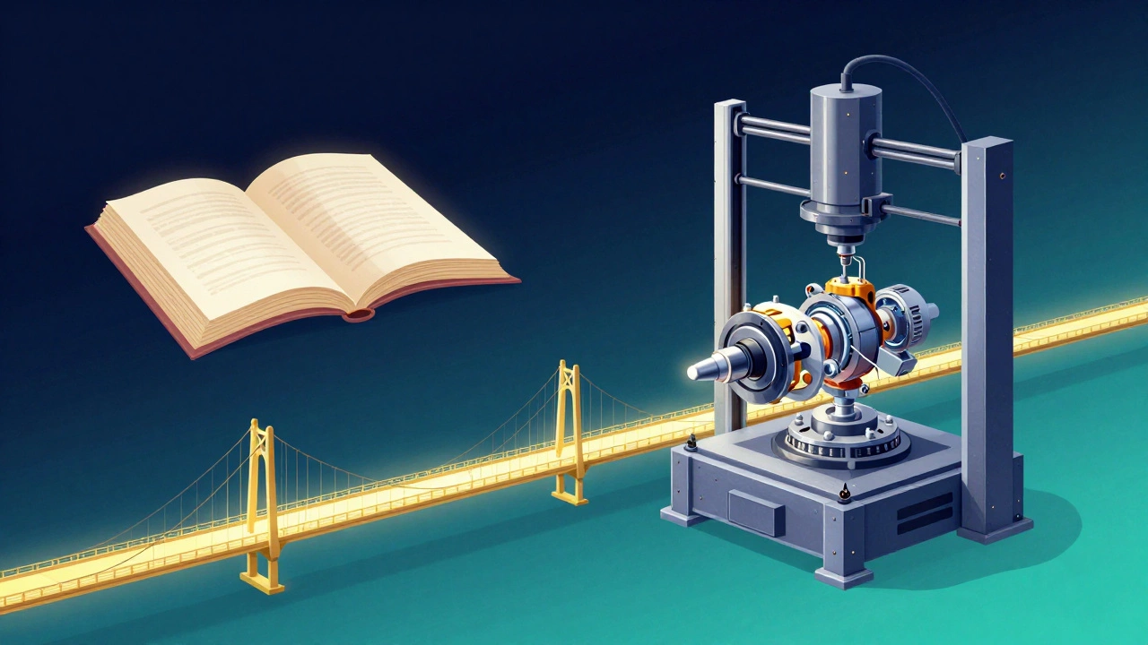 Схематичный мост от научной книги к промышленному 3D-принтеру