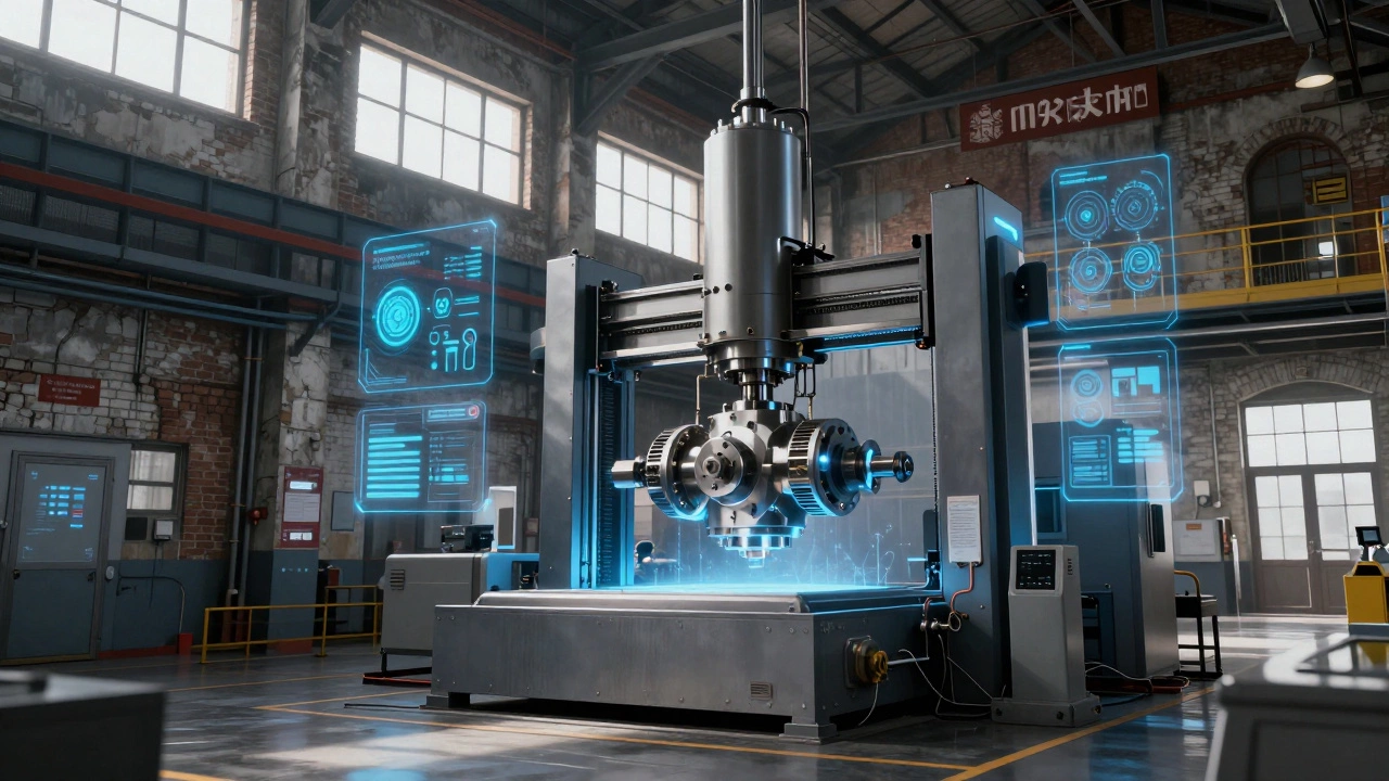 Современный завод с 3D-принтером по металлу и цифровыми интерфейсами