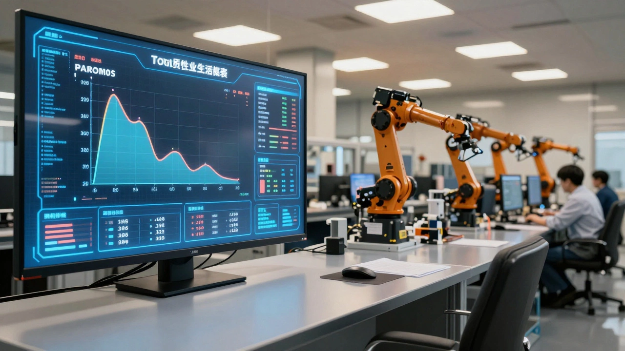 Современный завод с цифровым мониторингом качества и аналитикой данных